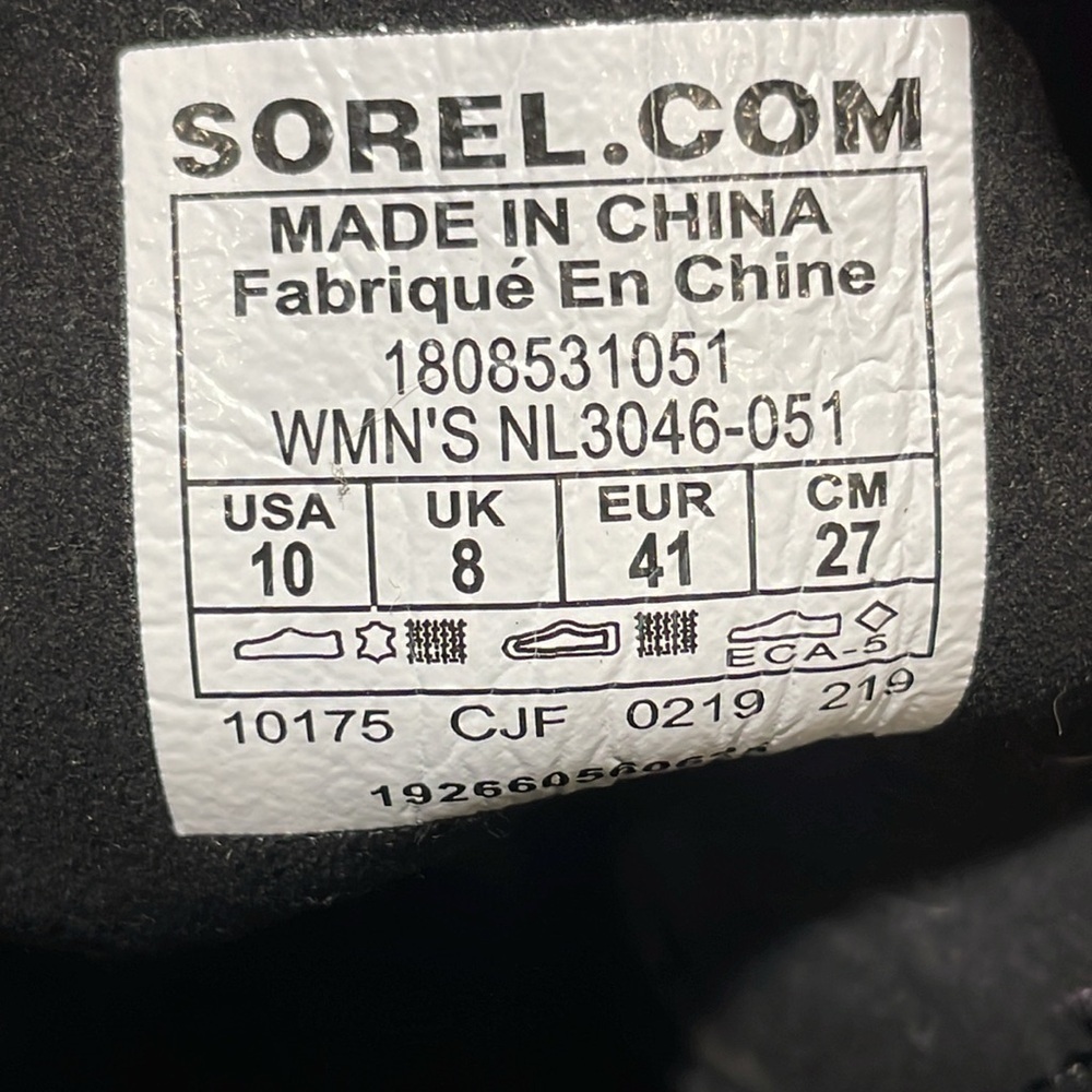 Sorel Lexie Wedge Boots Quarry Red Laces Lug Sole size 10 - Picture 12 of 14